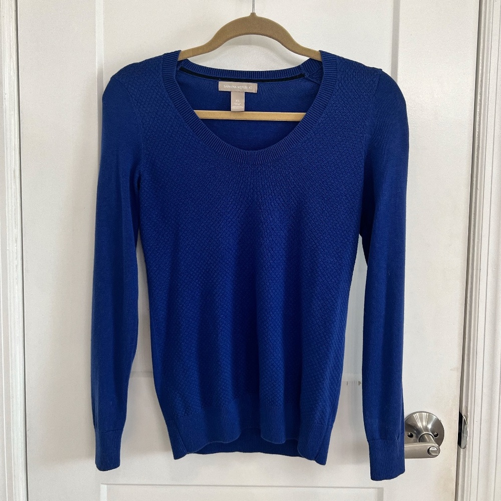 Banana Republic Cobalt Blue Long Sleeve Sweater XS